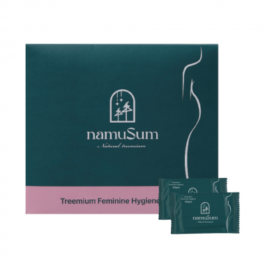 나무숨 트리미엄 여성 청결 티슈 [50P], 자연 유래 성분의 순하고 깨끗한 세정 파우치 속 작은 숲/namuSum Treemium Feminine Cleansing Wipes