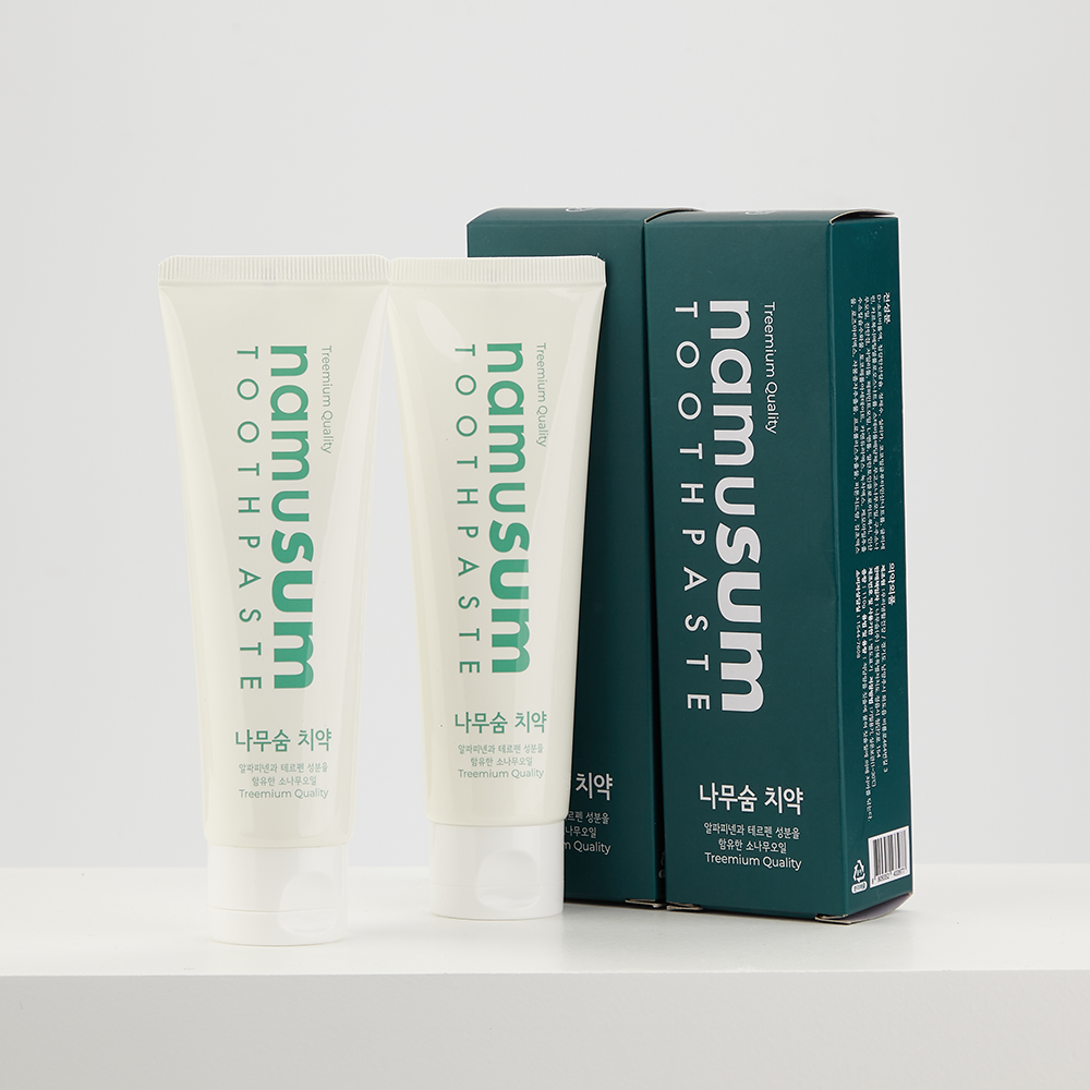 나무숨 트리미엄 치약, 이제 당신의 숨결에서도 숲이 느껴집니다/namuSum Treemium Toothpaste